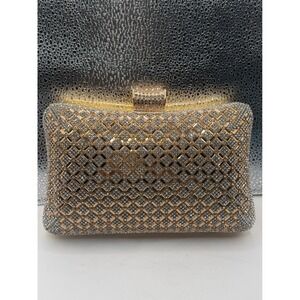 Gold Rhinestone Evening Clutch Bag‎ Wedding Party Prom Purse Handbag